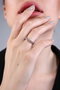 Heliophilia Silver Anillo de Zirconio Plateado Ajustable
